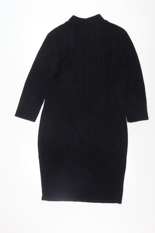 Jane Norman Women's Black Geometric Dress