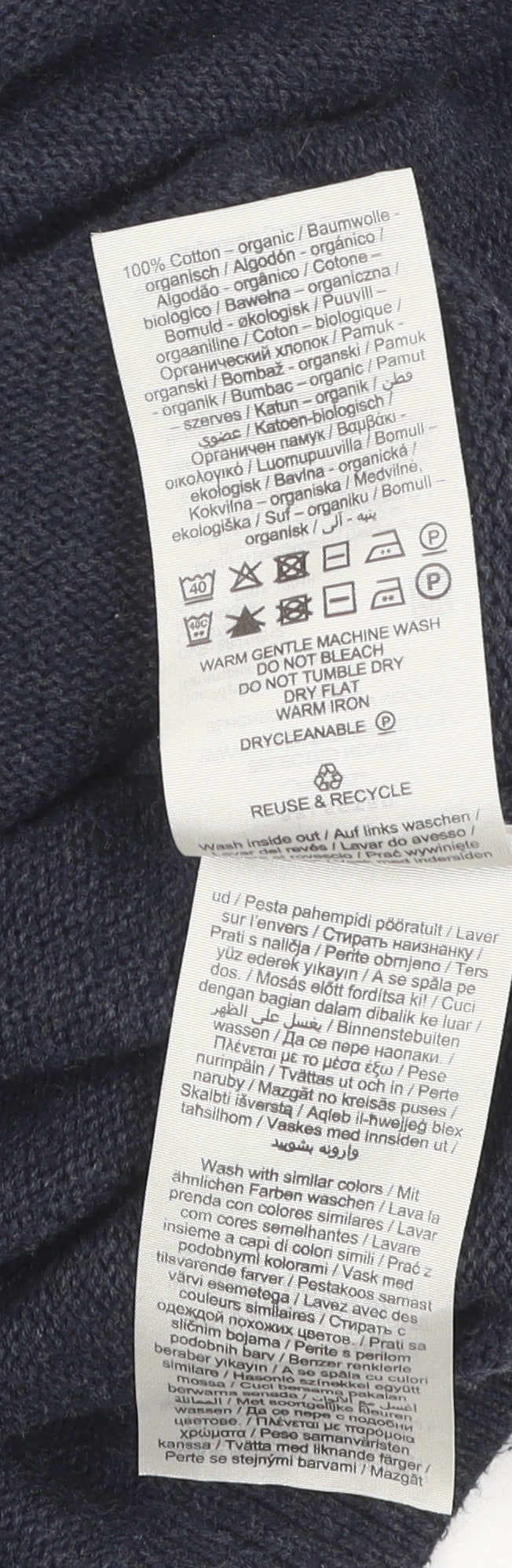 Selected Homme Men's Navy Grey 2XL Cotton Pullover Jumper