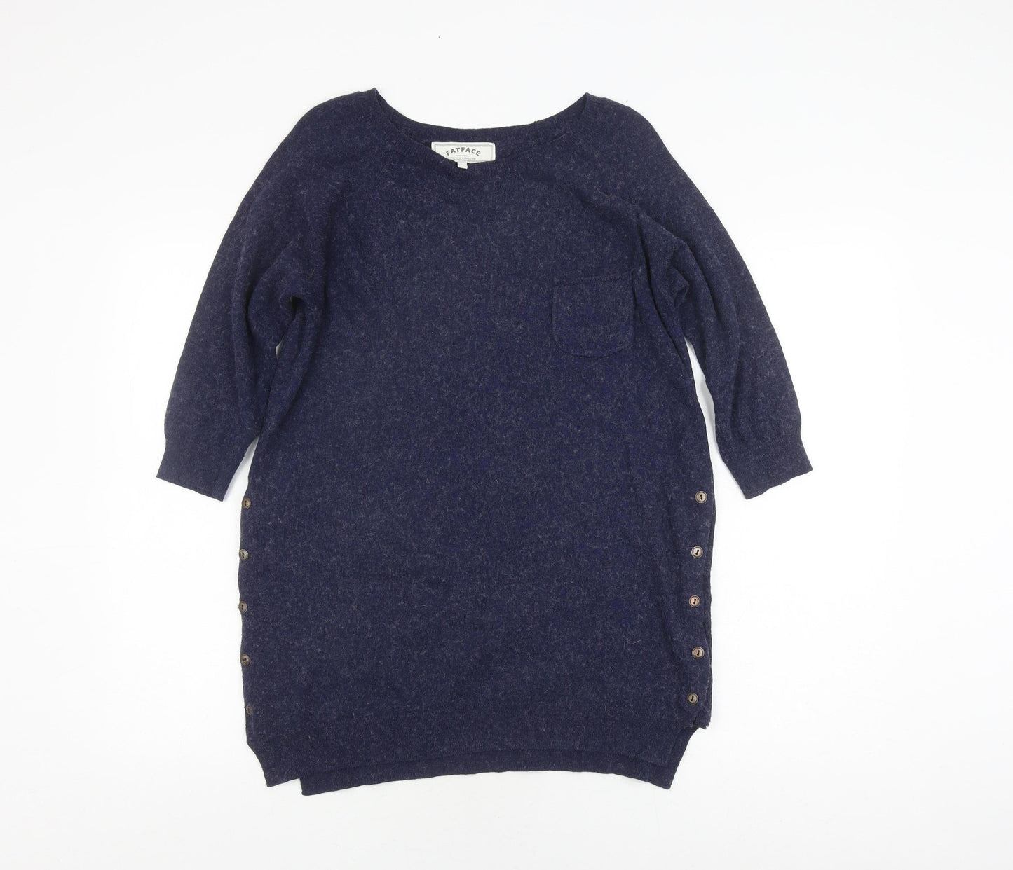 Womens UK Size 12 FatFace Blue Pullover Jumper