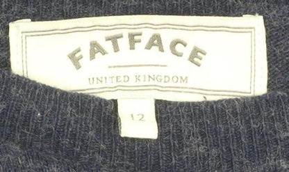 Womens UK Size 12 FatFace Blue Pullover Jumper