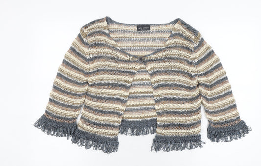 James Lakeland Women's Multicoloured 3/4 Sleeve Cardigan