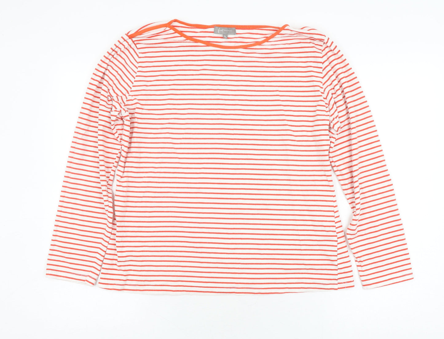 First Avenue Women's XL Striped Long Sleeve T-Shirt