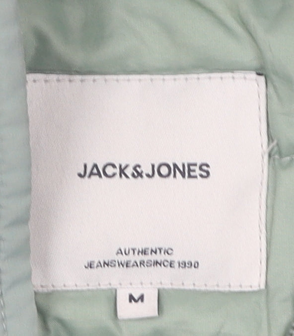 Unisex Adults UK Size M JACK & JONES Green Puffer Jacket