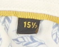 House of Cavani Men's Blue Cotton Button-Up Shirt