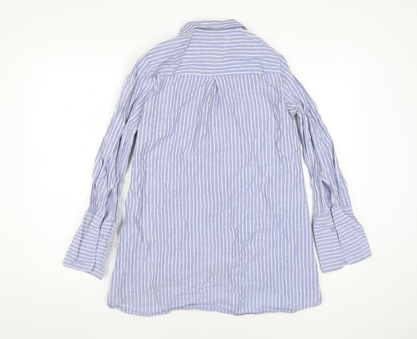 Cotton On Women's Blue Striped Button-Up Shirt XS