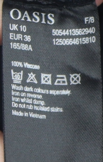 Oasis Black Floral Women's UK 10 Playsuit