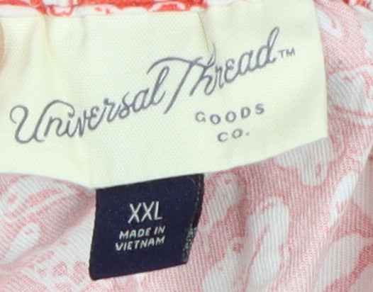 Universal Thread Women's Red Floral A-Line Dress 2XL