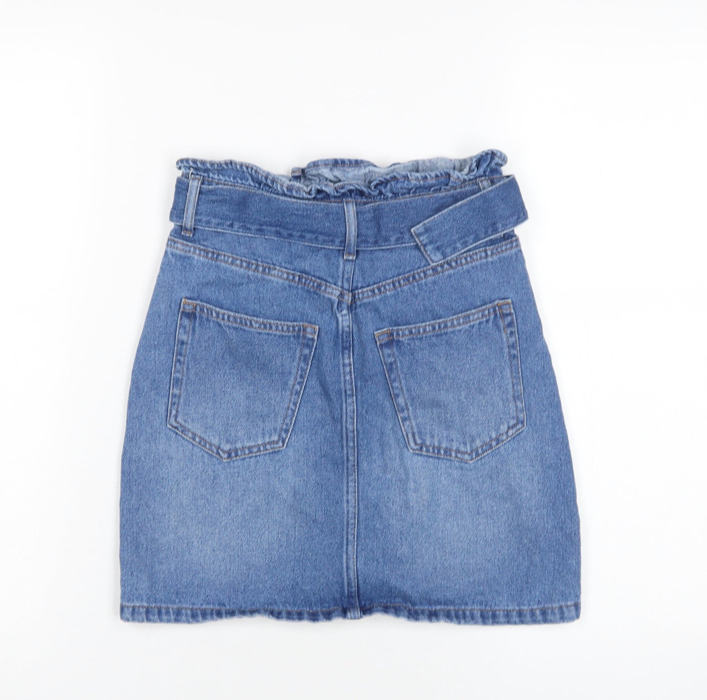 H&M Women's Blue Short Denim Skirt, Size 4