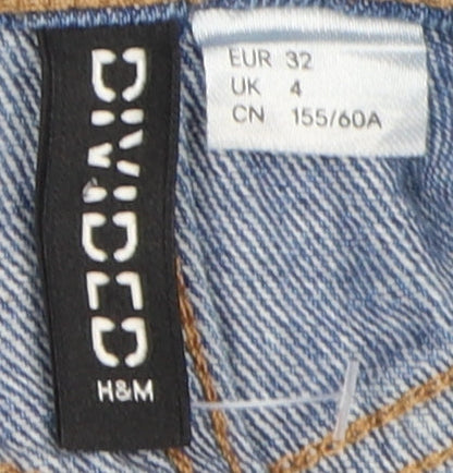 H&M Women's Blue Short Denim Skirt, Size 4