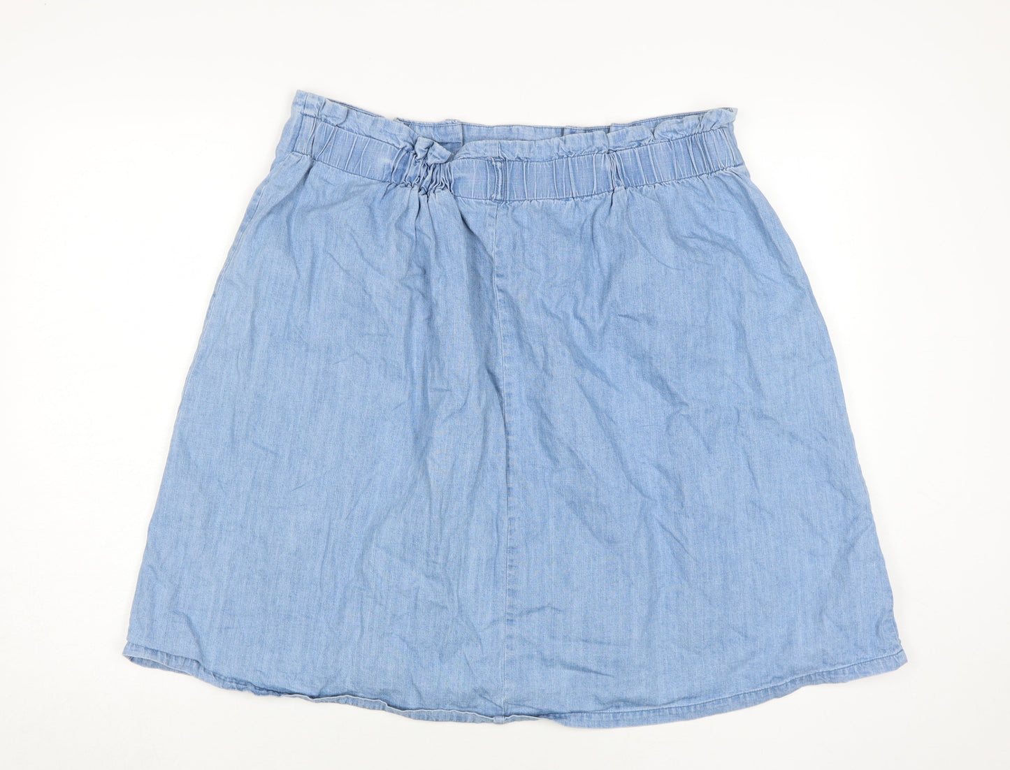 C&A Women's Blue Denim Skirt Size 14 with Buttons