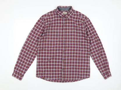 Next Men's Multicoloured M Regular Fit Plaid Shirt