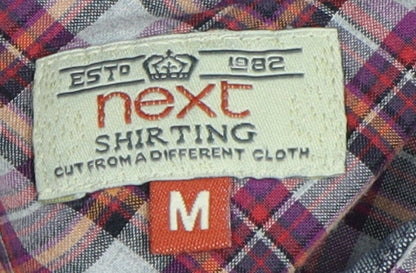 Next Men's Multicoloured M Regular Fit Plaid Shirt