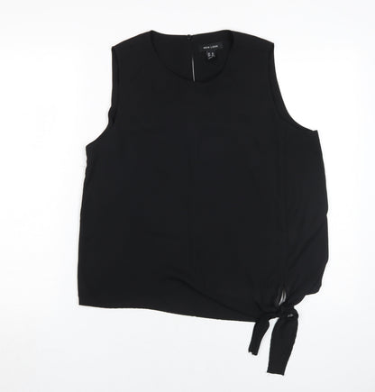 Womens UK Size 14 New Look Black Basic Blouse