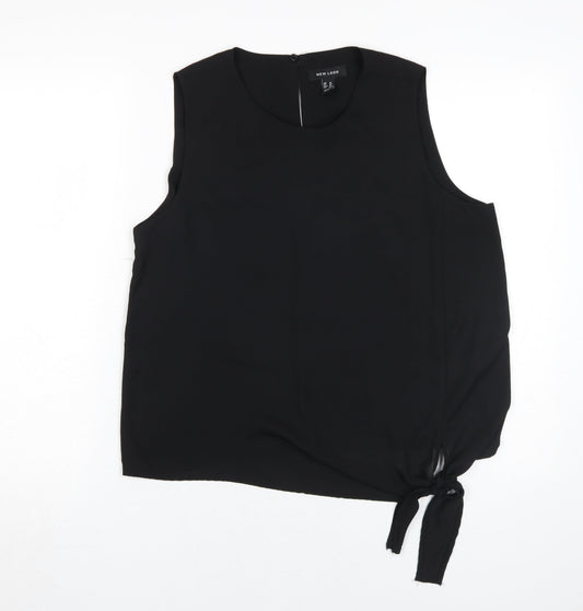 Womens UK Size 14 New Look Black Basic Blouse