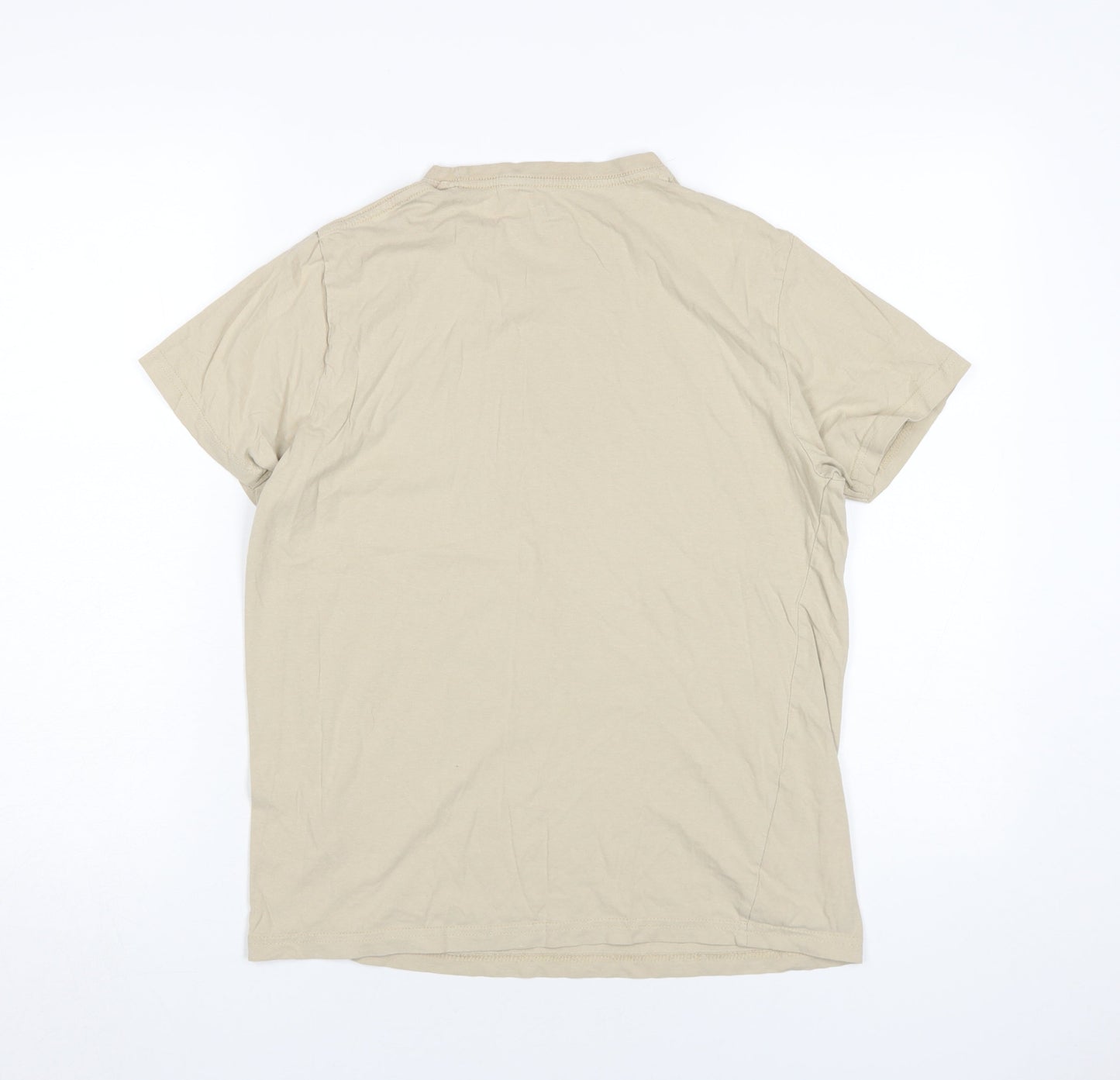 Fashion Field Men Beige Dinosaur T-Shirt M
