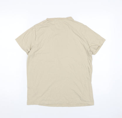 Fashion Field Men Beige Dinosaur T-Shirt M