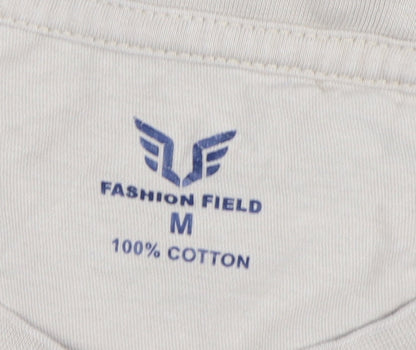 Fashion Field Men Beige Dinosaur T-Shirt M
