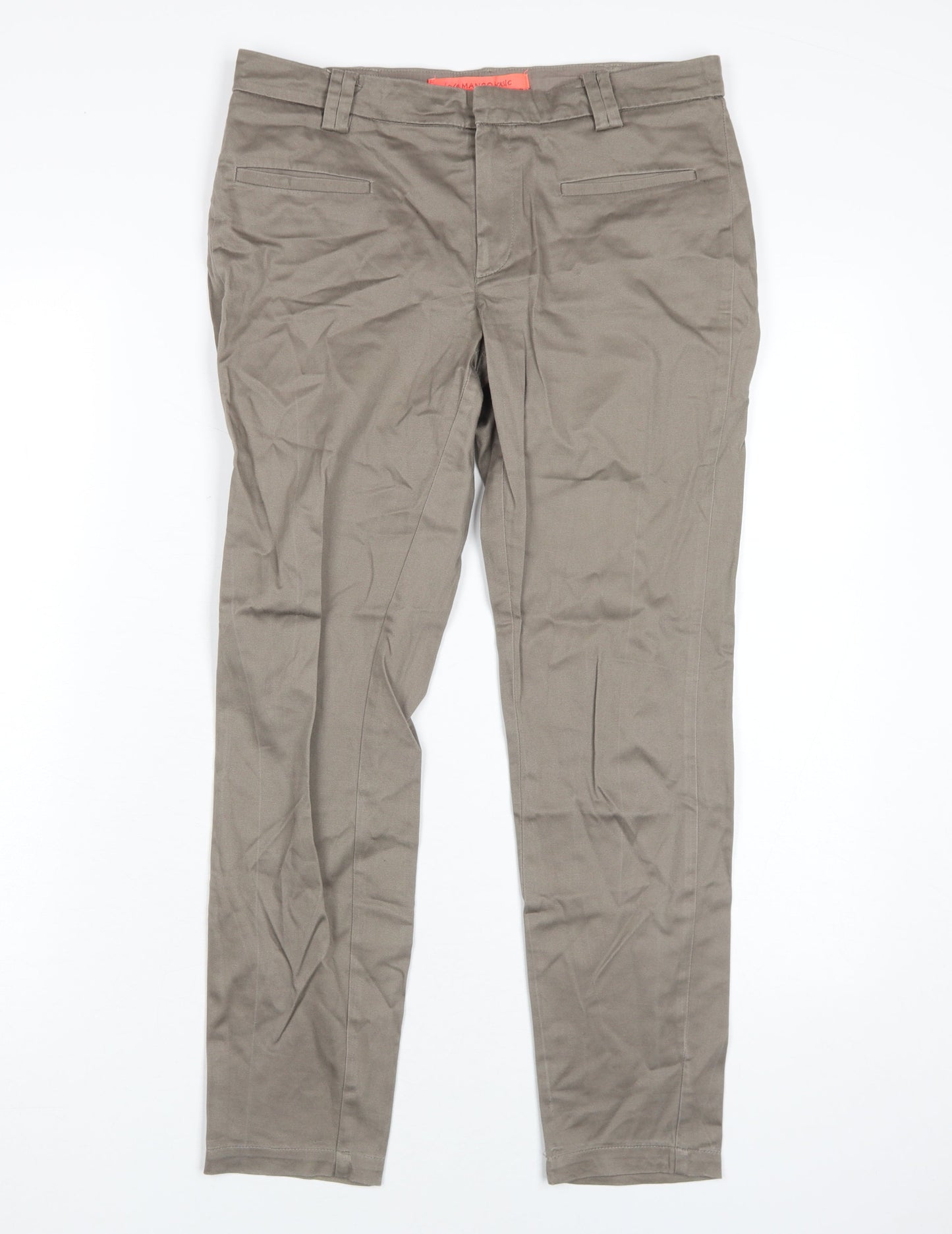 Mango Women's Brown Chino Trousers Size 8