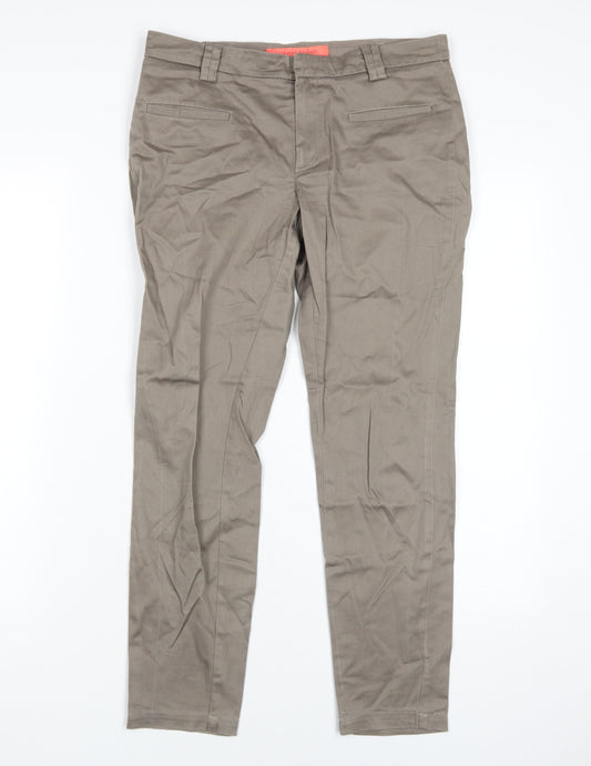 Mango Women's Brown Chino Trousers Size 8
