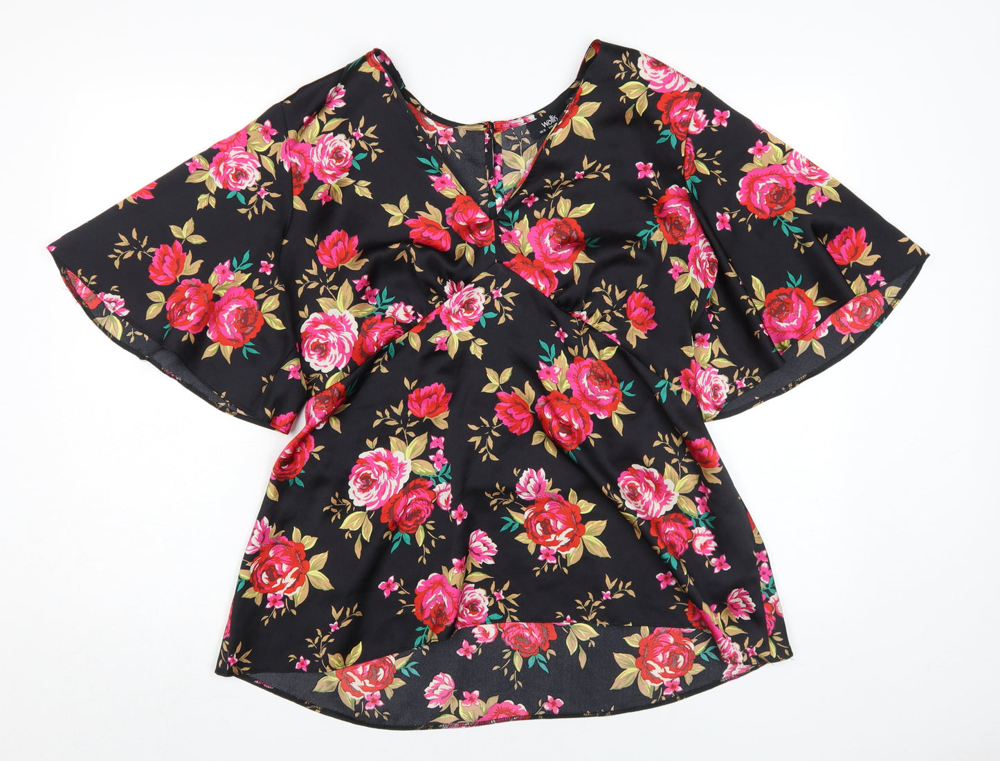 Womens UK Size 16 Wallis Black Tunic Blouse