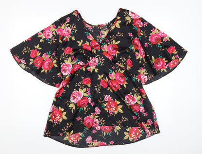 Womens UK Size 16 Wallis Black Tunic Blouse
