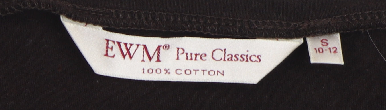 Unisex Adults UK Size S EWM Pure Classics Black Basic T-Shirt