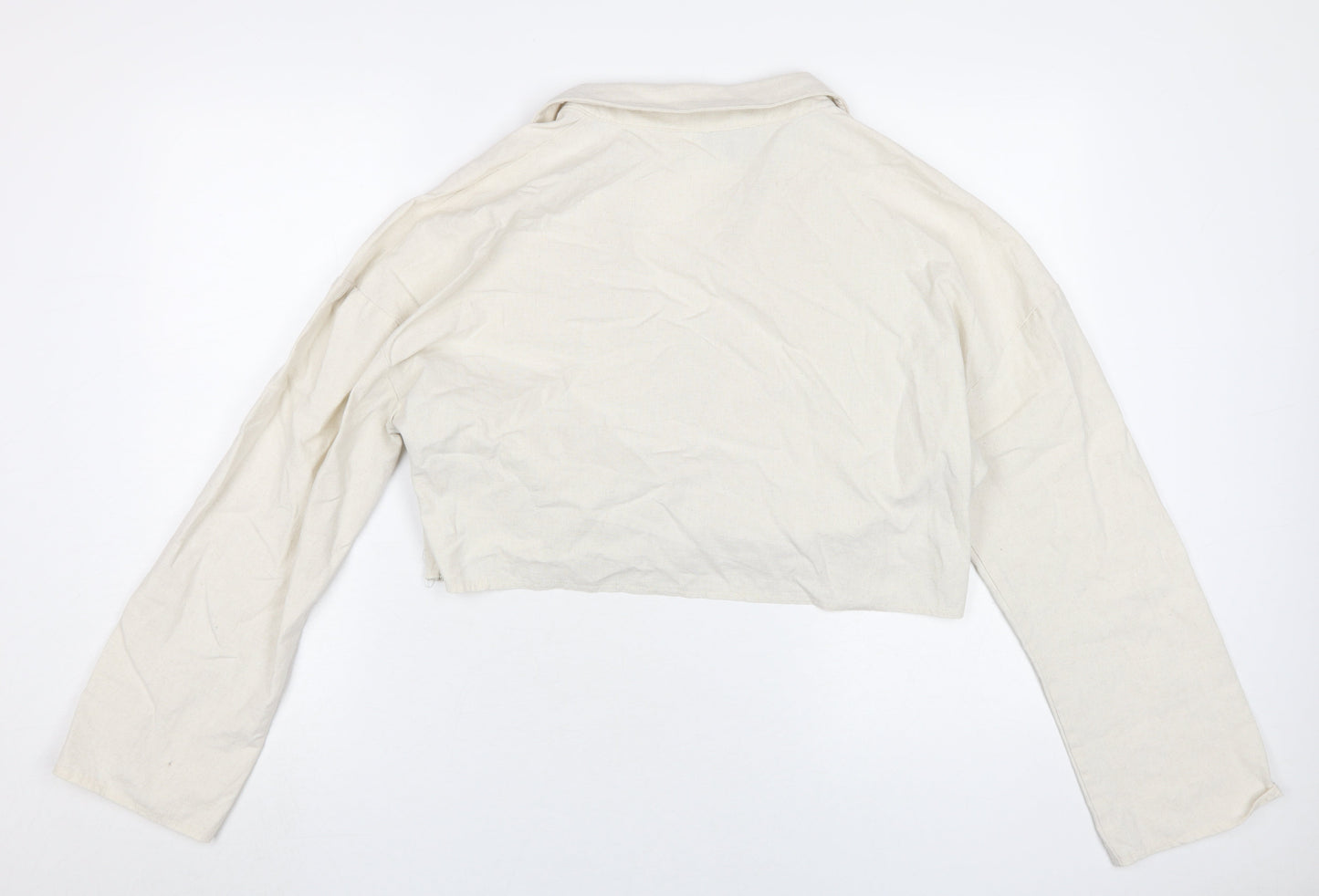 Womens UK Size 18 In the Style Beige Cropped Blouse