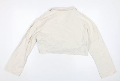Womens UK Size 18 In the Style Beige Cropped Blouse