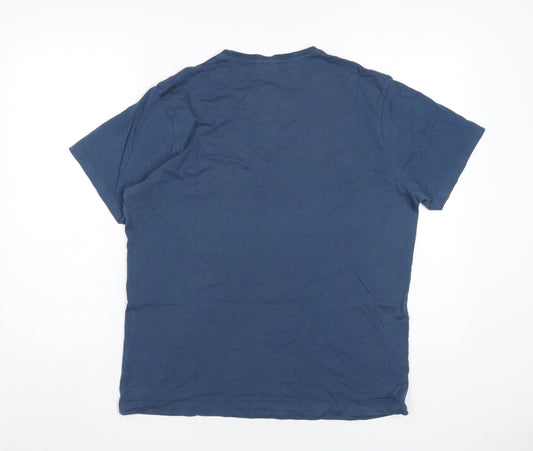 John Lewis Men's Blue Crew Neck T-Shirt Size L