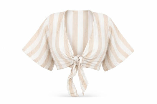 Womens UK Size S American Eagle Beige Wrap Blouse