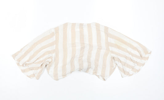 Womens UK Size S American Eagle Beige Wrap Blouse