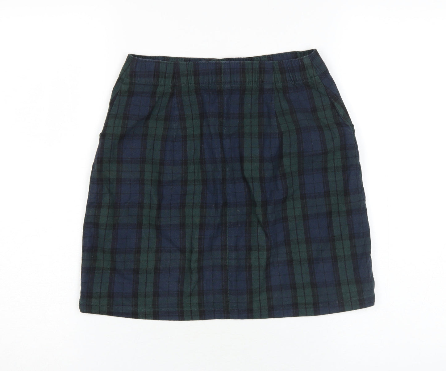 Hollister Women's XS Plaid Blue Pencil Skirt