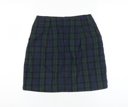Hollister Women's XS Plaid Blue Pencil Skirt