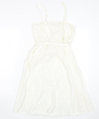 ASOS Women's Ivory Midi Shirt Dress Size 8