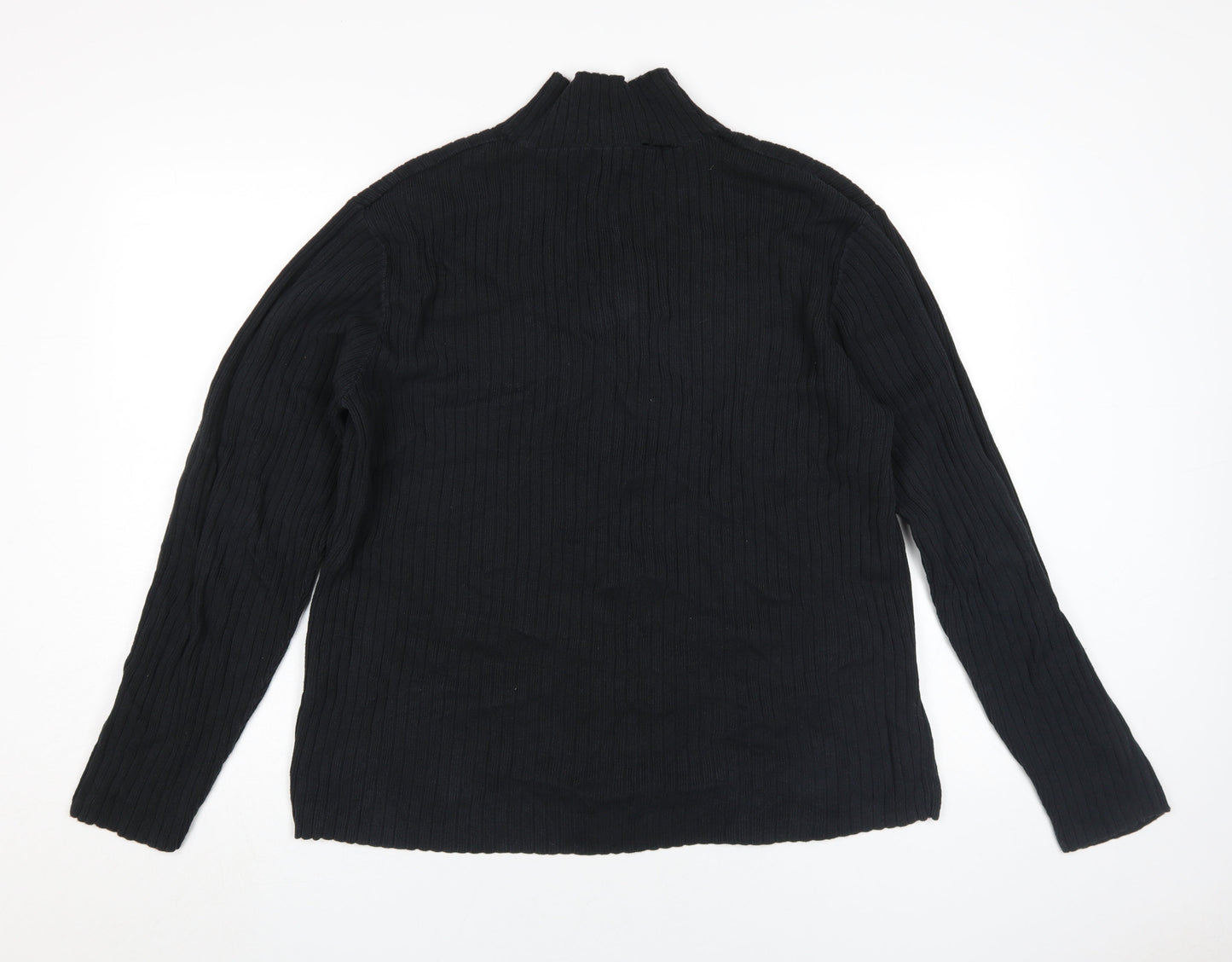 Kangol Men's Black XL 1/2 Zip Pullover Cotton Jumper