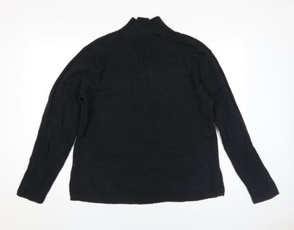 Kangol Men's Black XL 1/2 Zip Pullover Cotton Jumper