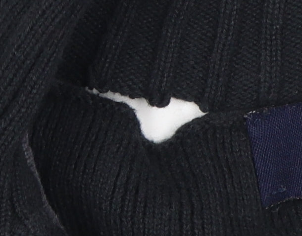 Kangol Men's Black XL 1/2 Zip Pullover Cotton Jumper