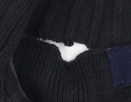 Kangol Men's Black XL 1/2 Zip Pullover Cotton Jumper