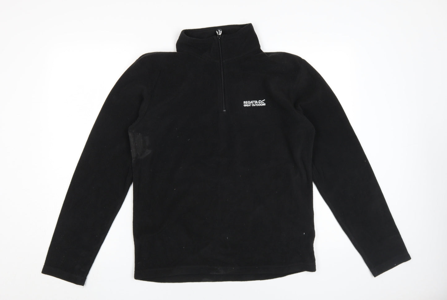 Mens UK Size M Regatta Black 1/4 Zip Sweatshirt