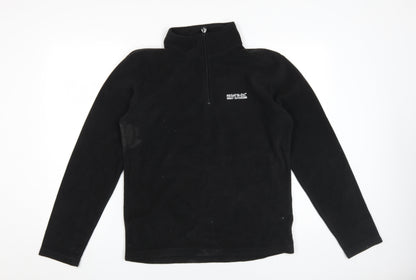 Mens UK Size M Regatta Black 1/4 Zip Sweatshirt