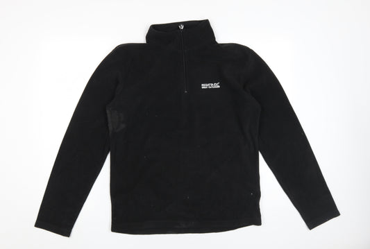 Mens UK Size M Regatta Black 1/4 Zip Sweatshirt
