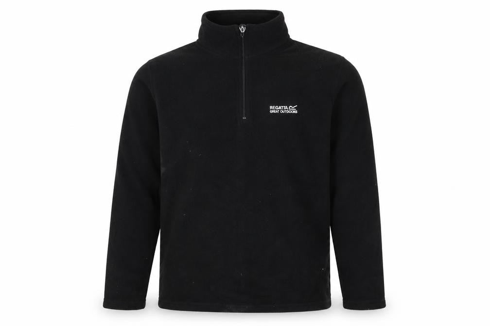 Mens UK Size M Regatta Black 1/4 Zip Sweatshirt