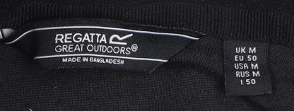 Mens UK Size M Regatta Black 1/4 Zip Sweatshirt