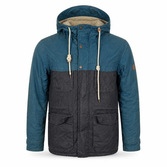 Mens UK Size L OPEN Blue Parka Coat