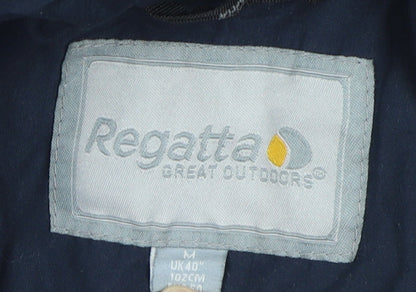 Regatta Men's Blue Hooded Rain Coat Jacket, M