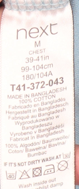 Next Men Blue M Crew Neck Short Sleeve T-Shirt