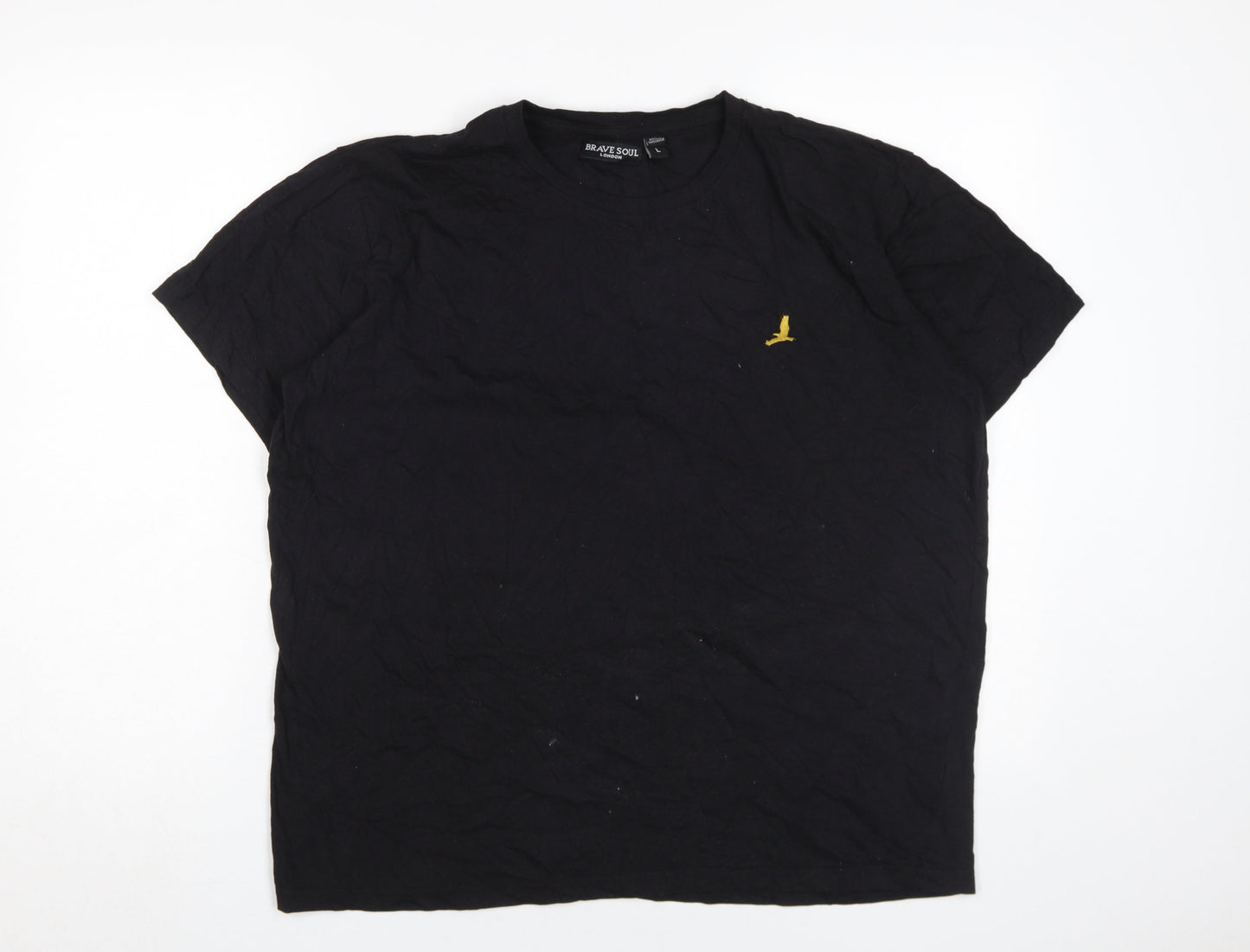 Mens UK Size L Brave Soul Black  T-Shirt