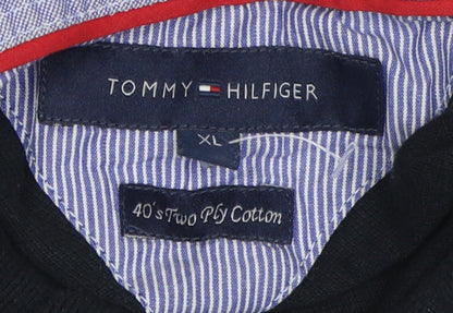 Unisex Adults UK Size XL Tommy Hilfiger Black Cropped Polo