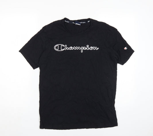 Mens UK Size M Champion Black  T-Shirt