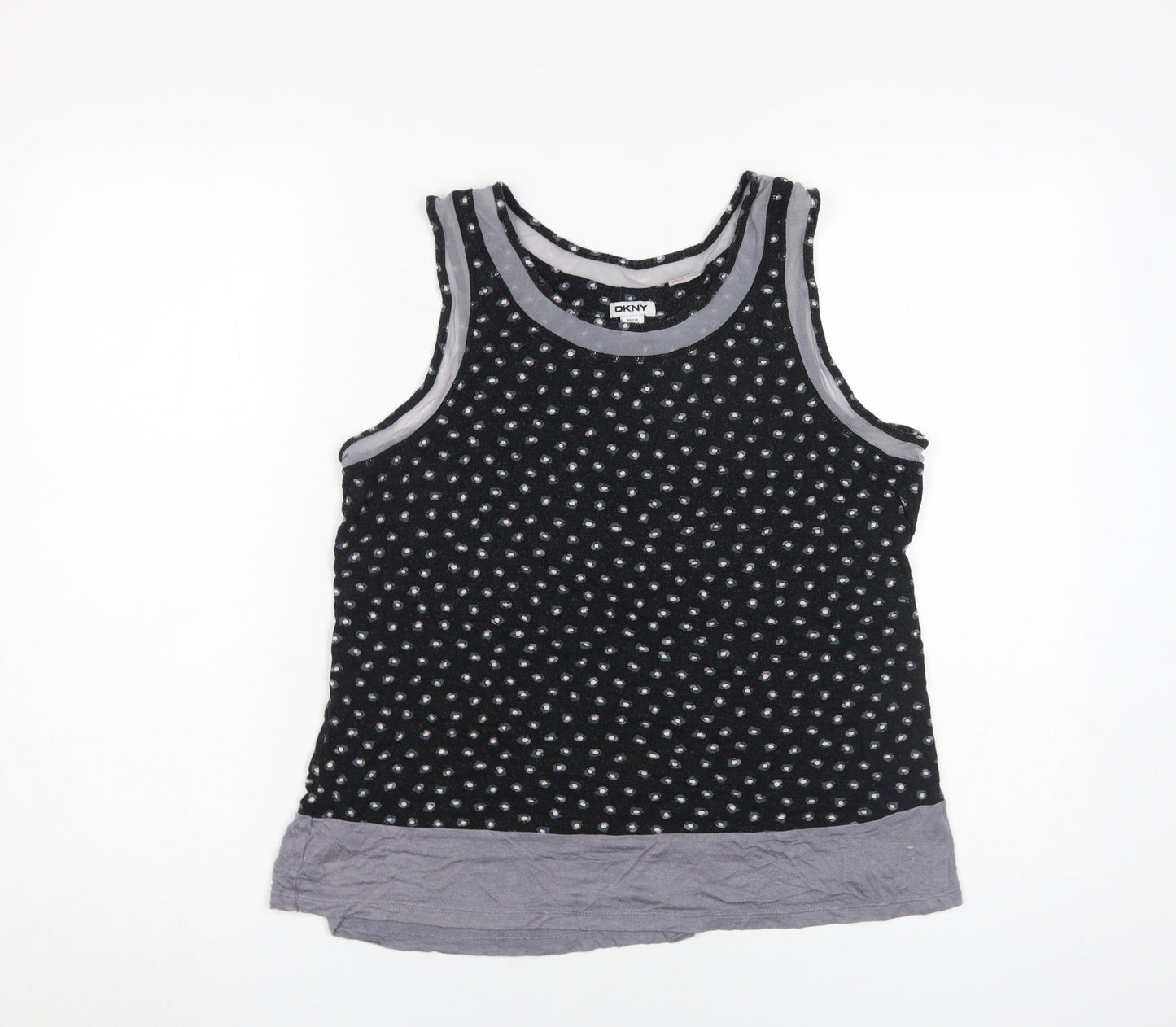 Womens UK Size M DKNY Black Basic Tank